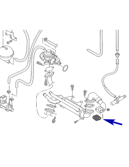 EGR palāksne 3 mm  VW Audi Seat Skoda with 1.9, 2.0, 2.5 R5 TDI engines